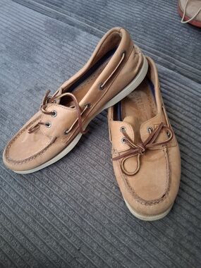 Sperry Authentic Original Tan Leather Boat Shoes